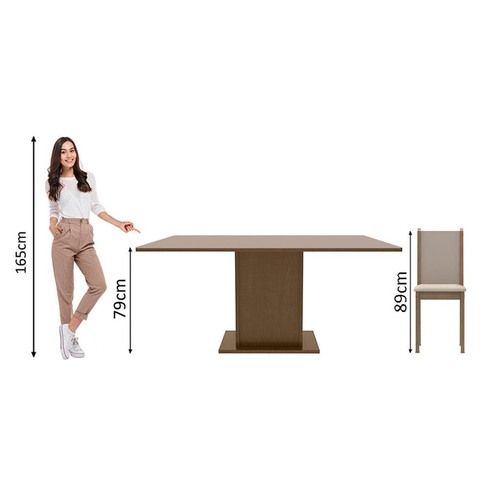 Foto 5 pulgar | Juego De Comedor Con Mesa Y 6 Sillas Madesa Ohana Mcb
