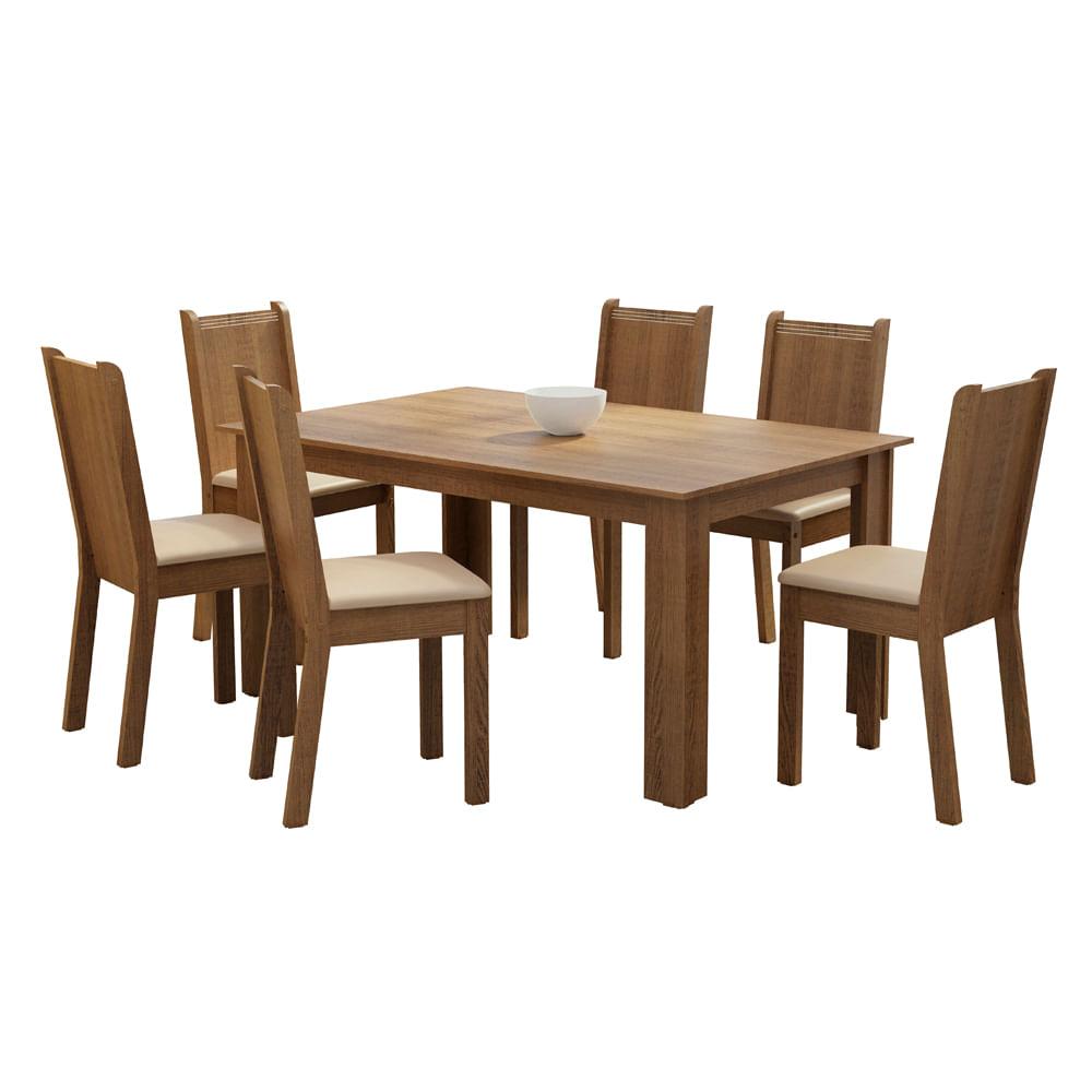 Foto 2 pulgar | Juego De Comedor Con Mesa Y 6 Sillas Madesa Analu Msb