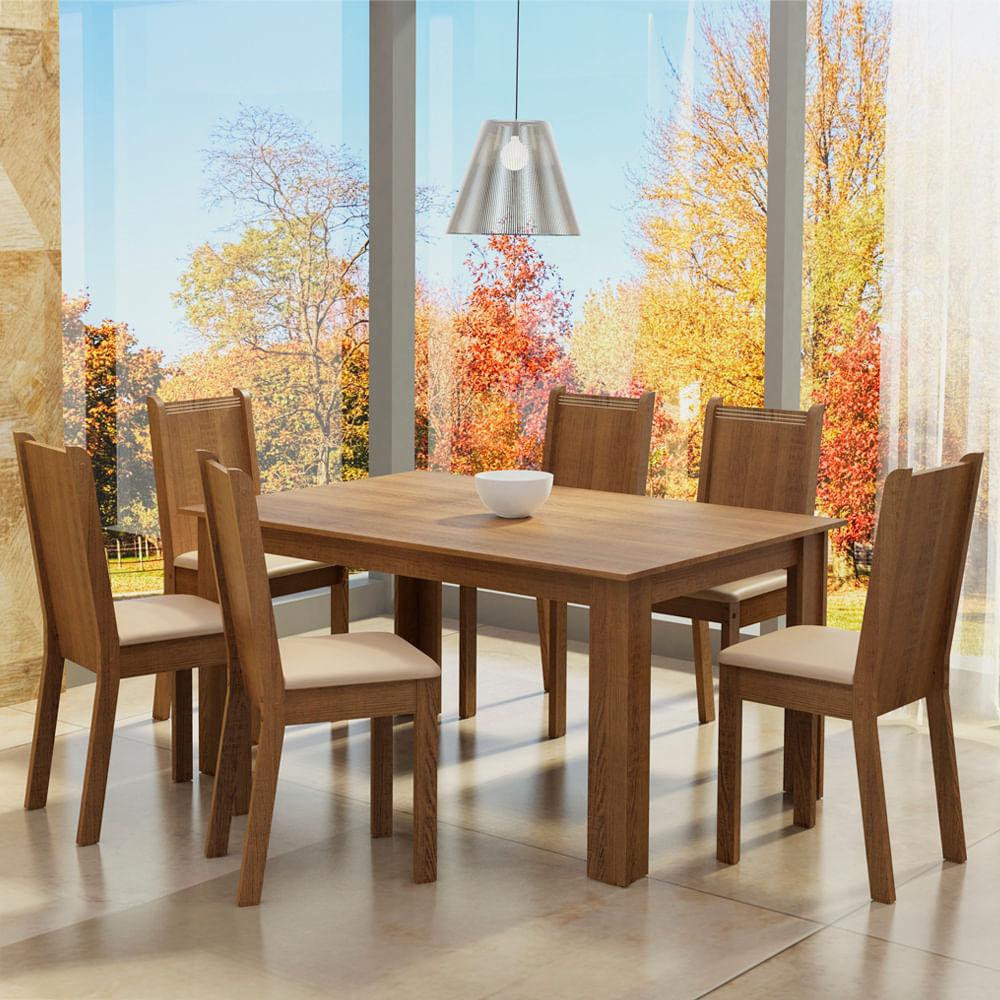 Foto 3 pulgar | Juego De Comedor Con Mesa Y 6 Sillas Madesa Analu Msb