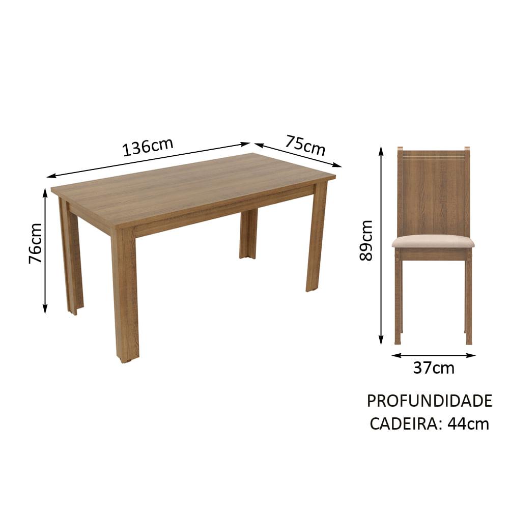 Foto 4 pulgar | Juego De Comedor Con Mesa Y 6 Sillas Madesa Analu Msb