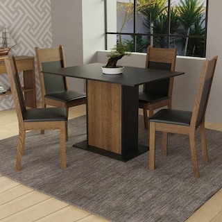 Foto 2 | Juego De Comedor Con Mesa Y 4 Sillas Madesa Sheila Mn