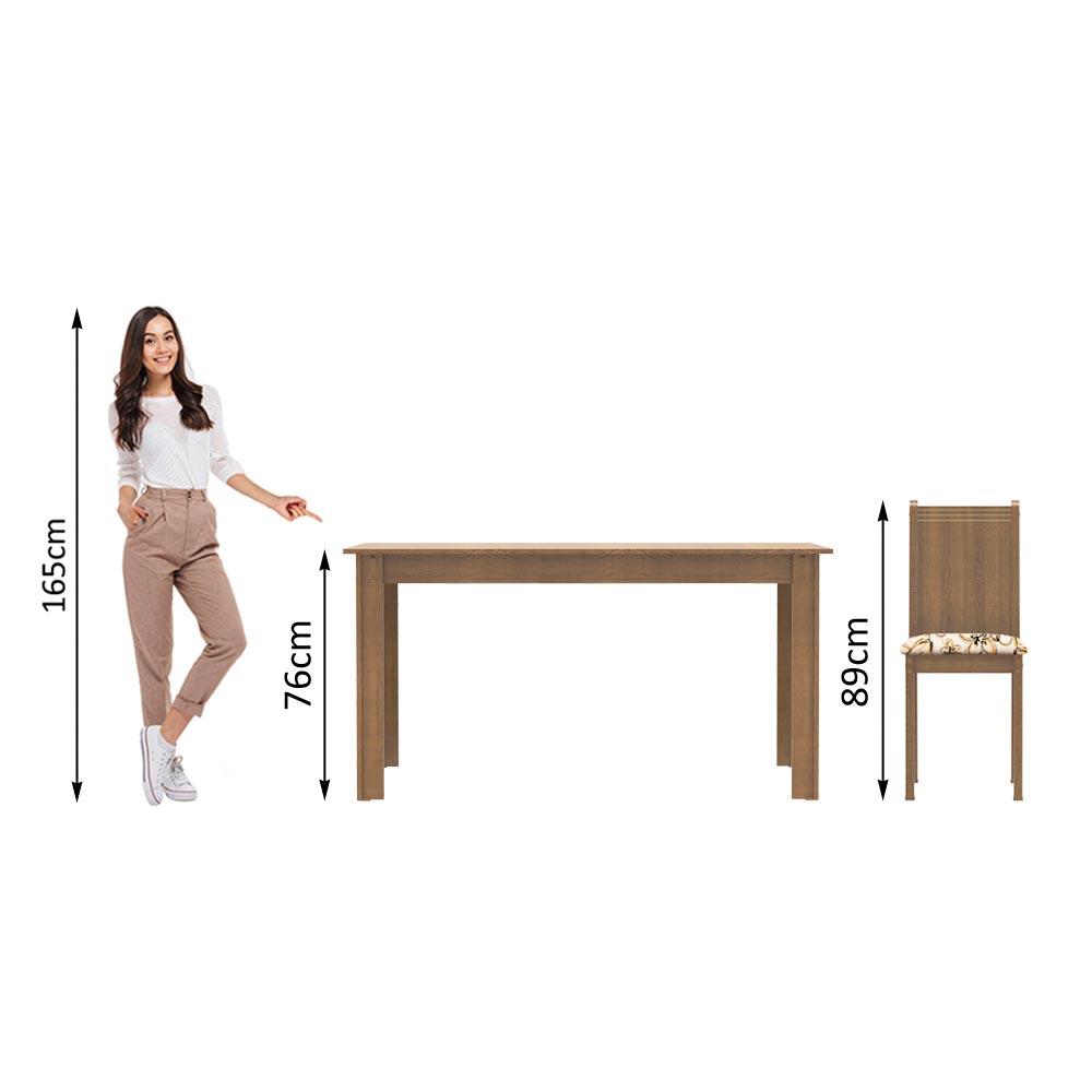 Foto 5 pulgar | Juego De Comedor Con Mesa Y 6 Sillas Madesa Analu Mlb