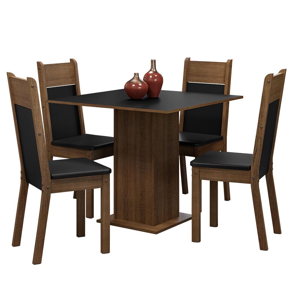 Juego de Comedor con Mesa y 4 Sillas Madesa Claire Mn