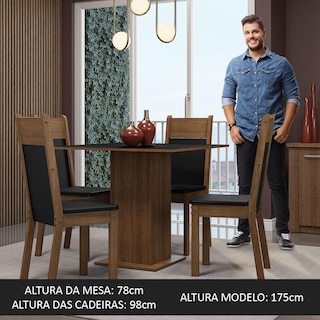 Foto 5 | Juego de Comedor con Mesa y 4 Sillas Madesa Claire Mn