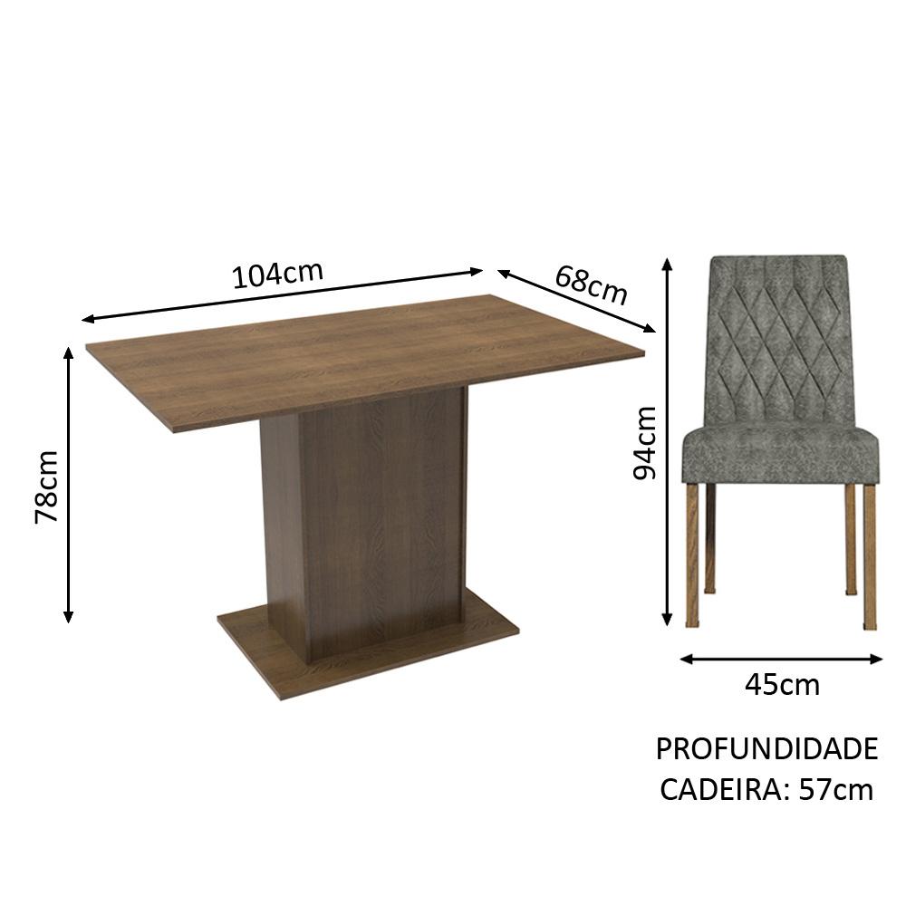 Foto 4 pulgar | Juego de Comedor con Mesa y 2 Sillas Madesa Tainá Mp