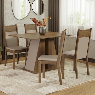 Foto 2 | Juego de Comedor Mesa y 4 Sillas Madesa Angel RCB Marrón