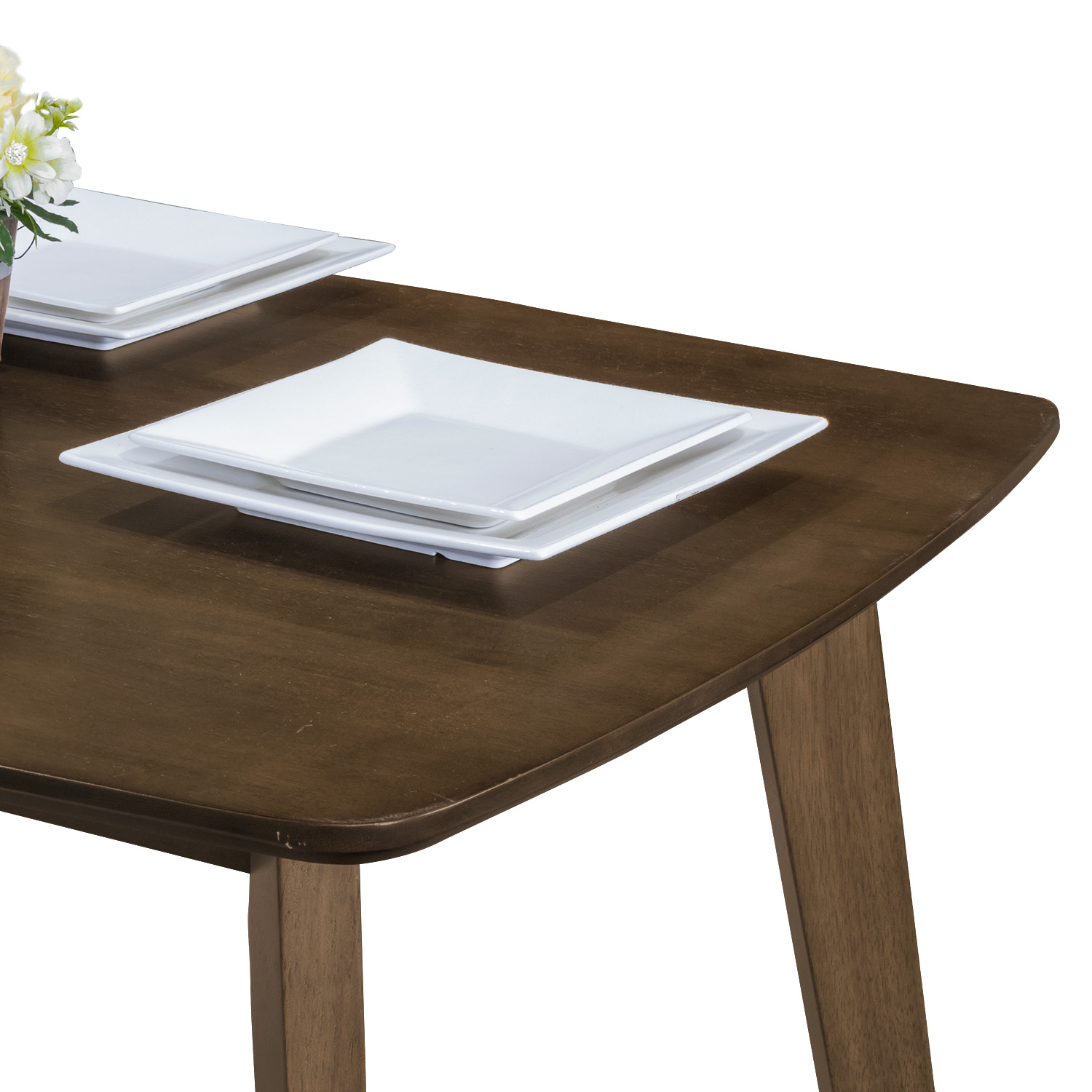 Foto 7 pulgar | Comedor con 4 Sillas Bossa Caen Nogal -Gris