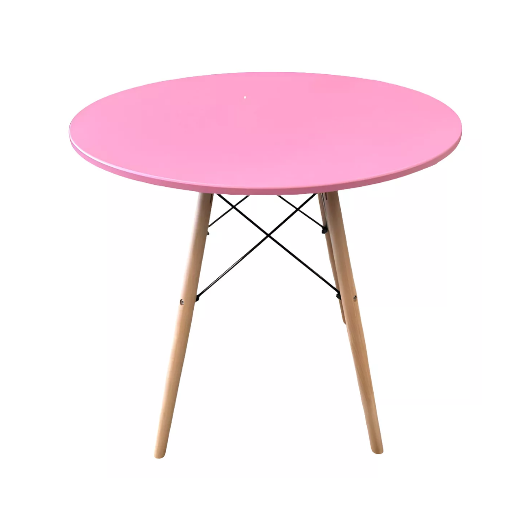 Foto 1 | Mesa Redonda Eames Rosa 1pz