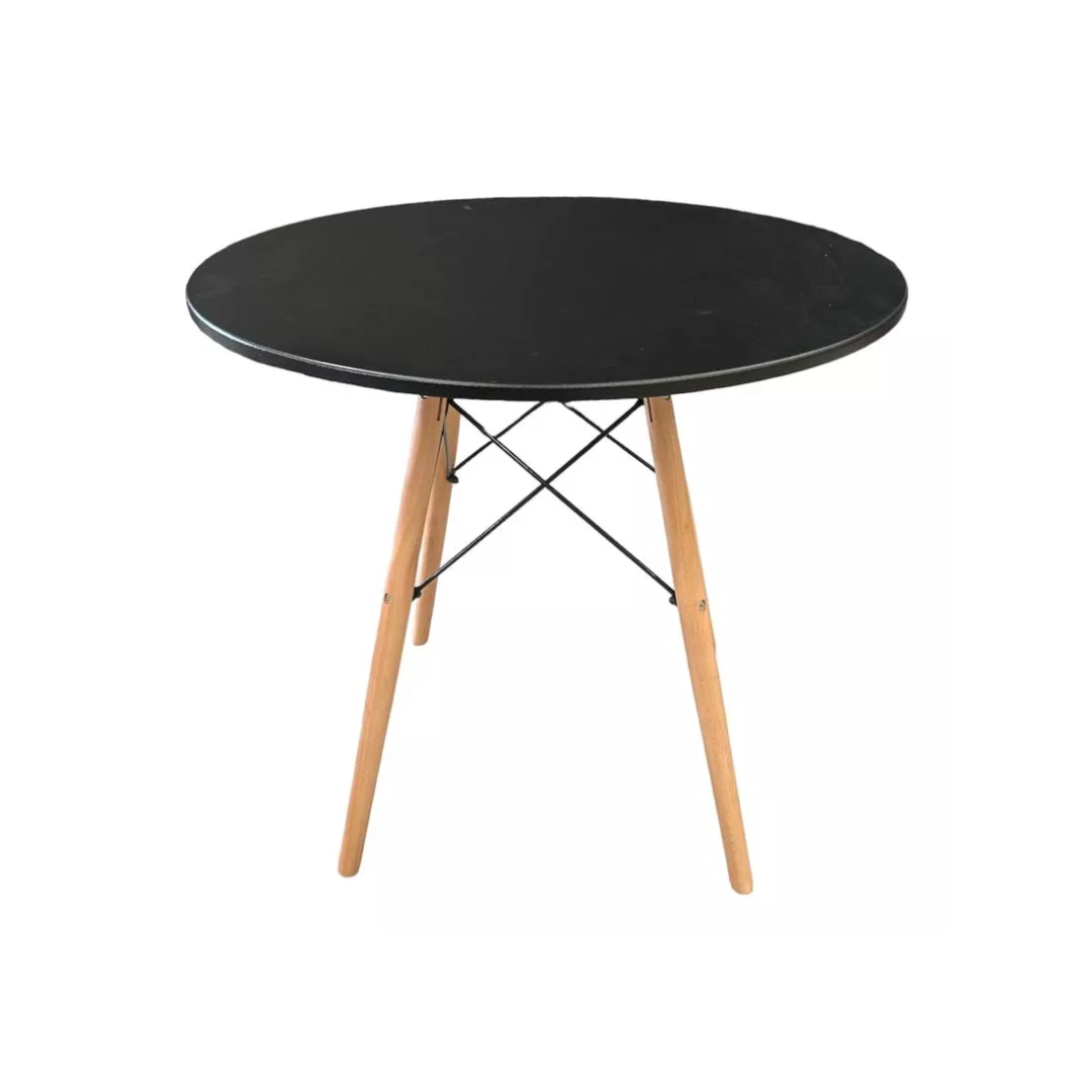 Foto 2 pulgar | Mesa Redonda Eames Negra 1pz