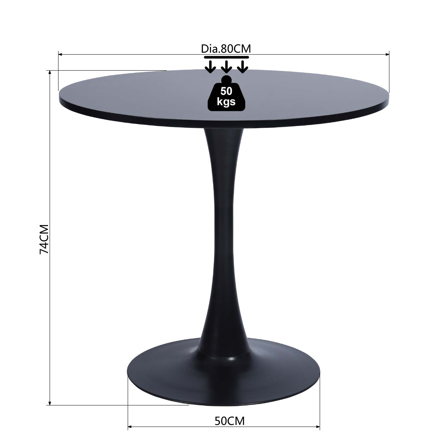Foto 3 pulgar | Mesa de Comedor Home Make Clift Negro