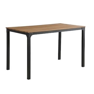 Foto 2 | Mesa Rectangular Para Comedor De Madera Mdf Y Base De Metal En Negro 120cm (ancho)* 70cm (profundo)