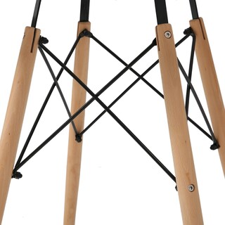 Foto 4 | Mesa Redonda Color Negro Con Patas Y Tablero De Madera Mdf 80cm (diámetro)