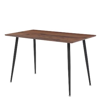 Foto 1 | Mesa Rectangular Color Negro Y Nogal Con Patas De Metal Y Acabado En Efecto Madera 120cm (ancho)* 70cm (profundo)