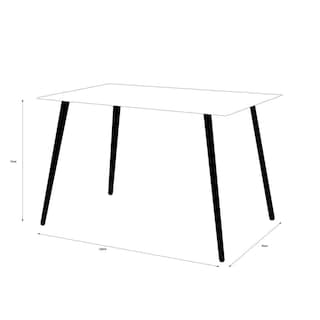 Foto 4 | Mesa Rectangular Color Negro Y Nogal Con Patas De Metal Y Acabado En Efecto Madera 120cm (ancho)* 70cm (profundo)
