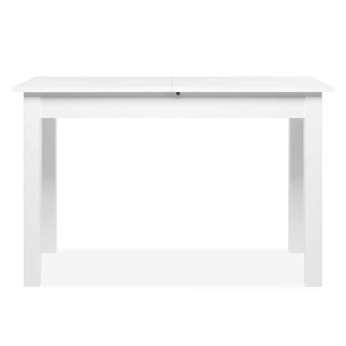 Foto 1 | Mesa Para Comedor Extensible Color Blanca Con Estructura De Madera Industrial 120/160cm (ancho)*90cm (profundo)