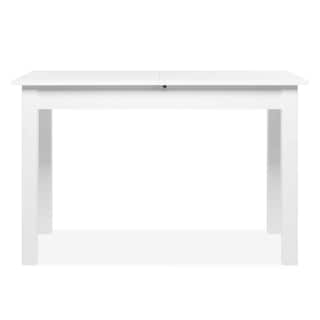 Foto 1 | Mesa Para Comedor Extensible Color Blanca Con Estructura De Madera Industrial 120/160cm (ancho)*90cm (profundo)