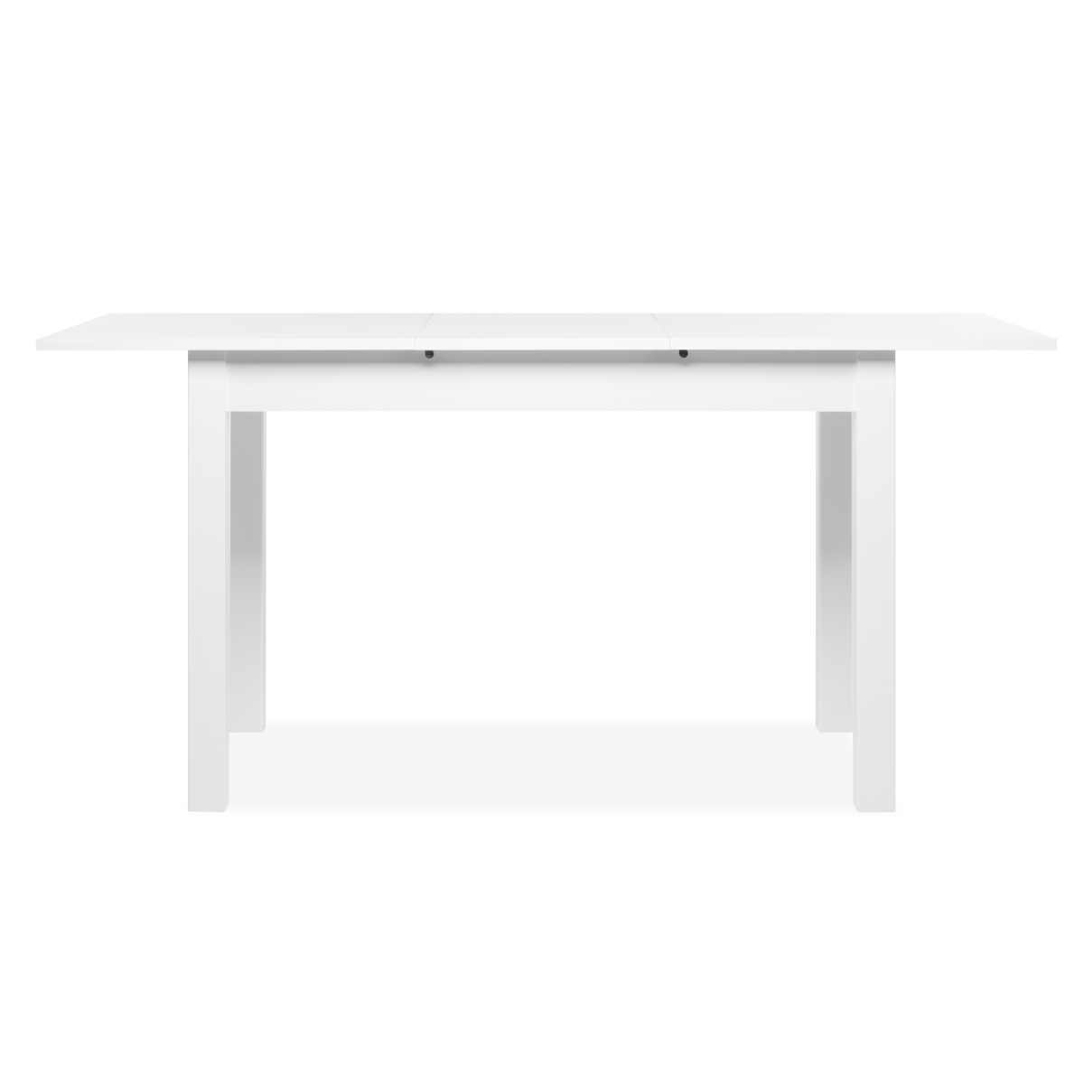 Foto 2 | Mesa Para Comedor Extensible Color Blanca Con Estructura De Madera Industrial 120/160cm (ancho)*90cm (profundo)