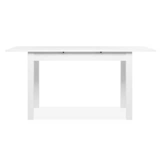Foto 2 | Mesa Para Comedor Extensible Color Blanca Con Estructura De Madera Industrial 120/160cm (ancho)*90cm (profundo)