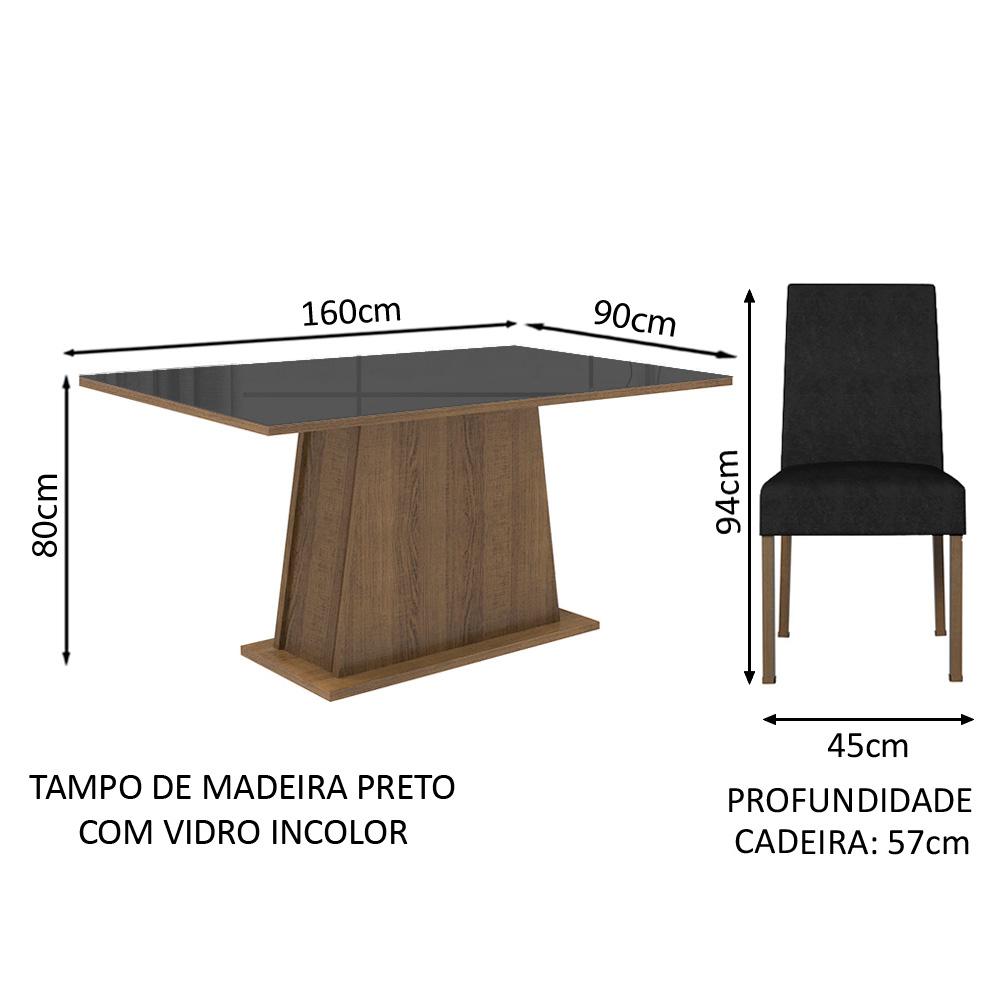 Foto 4 pulgar | Juego de Comedor Mesa de Vidrio 4 Sillas Madesa Oxford 10 MN