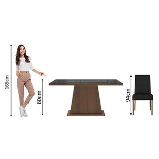 Foto 4 | Juego de Comedor Mesa de Vidrio 4 Sillas Madesa Oxford 10 MN