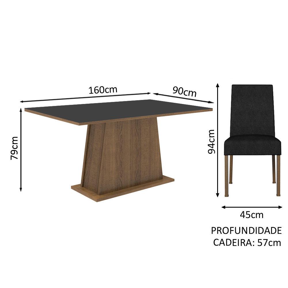 Foto 4 pulgar | Juego de Comedor Mesa y 6 Sillas Madesa Oxford Luciana Mn