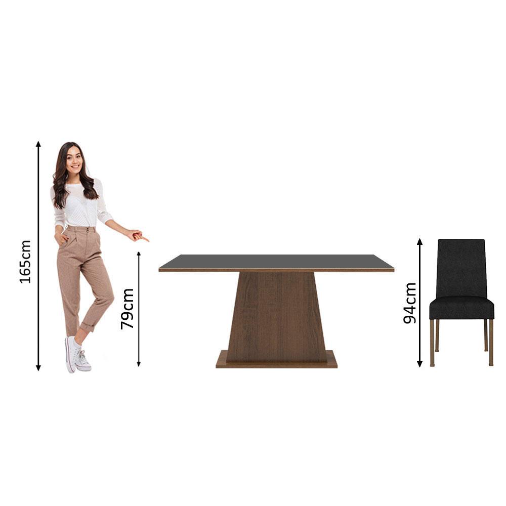 Foto 5 pulgar | Juego de Comedor Mesa y 6 Sillas Madesa Oxford Luciana Mn