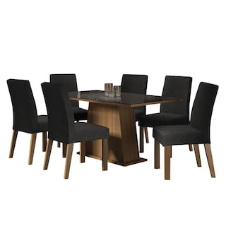 Foto 1 | Comedor Madesa Negro con 6 Sillas