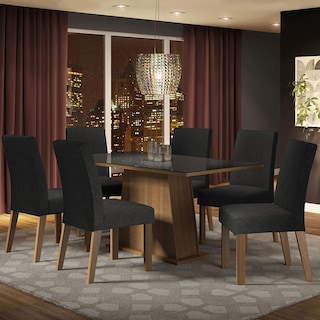 Foto 2 | Comedor Madesa Negro con 6 Sillas