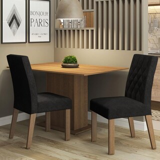 Foto 2 | Juego de Comedor con Mesa y 2 Sillas Madesa Oxford Tainá