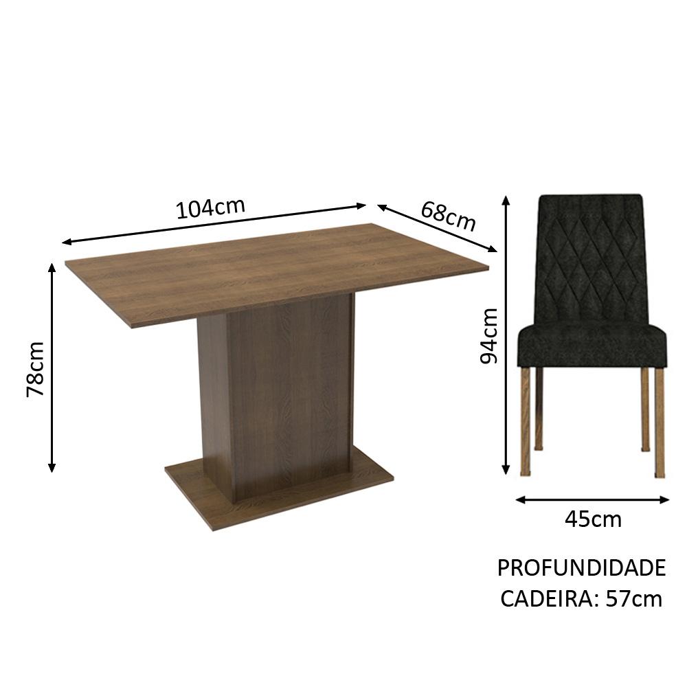 Foto 4 pulgar | Juego de Comedor con Mesa y 2 Sillas Madesa Oxford Tainá