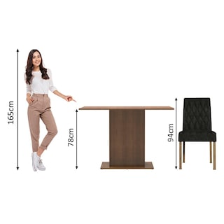 Foto 4 | Juego de Comedor con Mesa y 2 Sillas Madesa Oxford Tainá