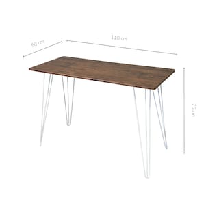Foto 2 | Mesa De Comedor Rectangular Top Living Santorini-b Color Café Y Blanco