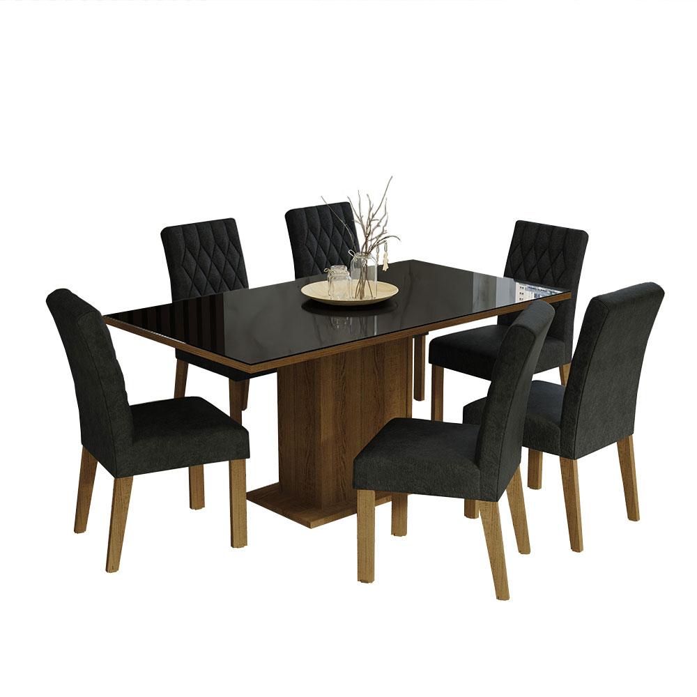 Foto 1 | Juego de Comedor Mesa de Vidrio 6 Sillas Madesa Oxford Mn 09