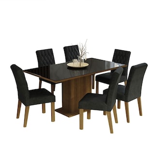 Foto 1 | Juego de Comedor Mesa de Vidrio 6 Sillas Madesa Oxford Mn 09