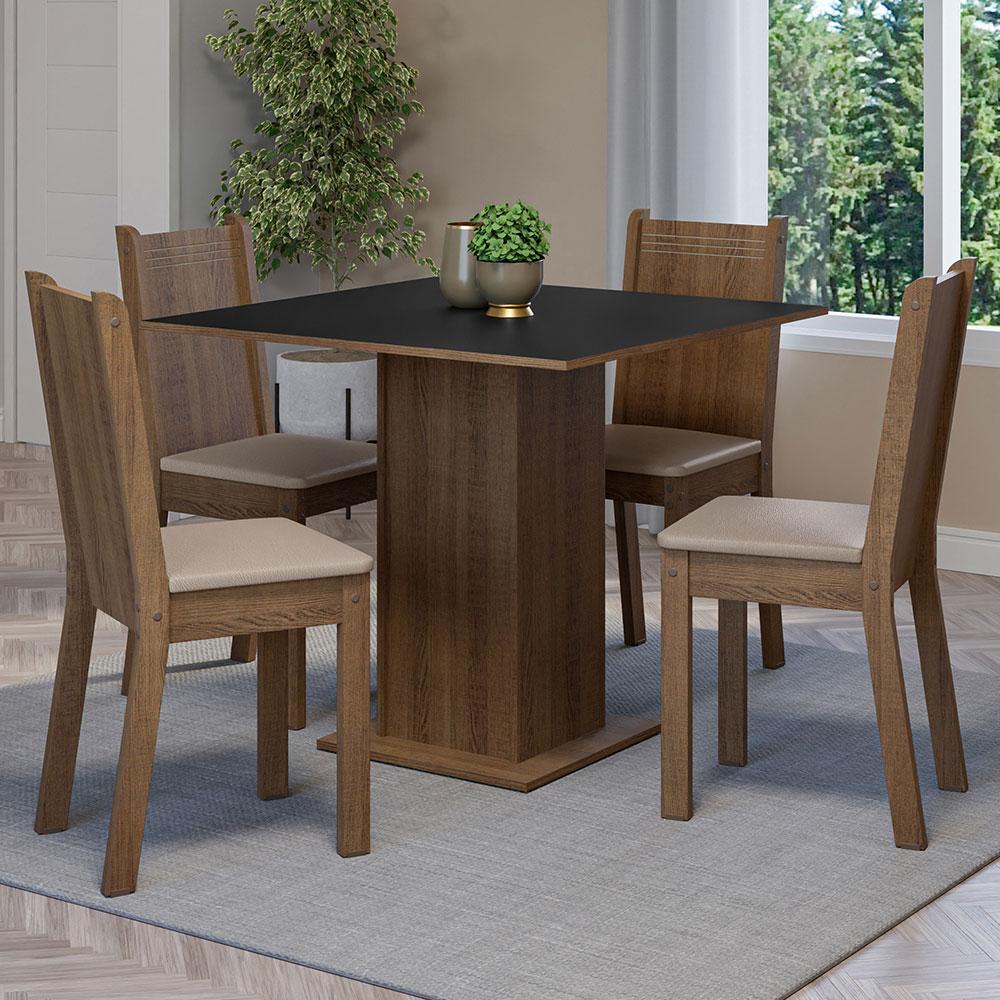 Foto 2 pulgar | Juego De Comedor Mesa Y 4 Sillas Madesa Oxford Samara Mnb