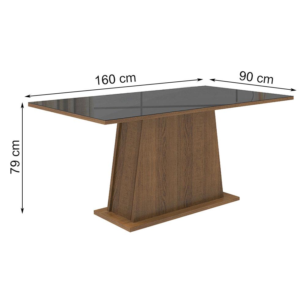 Foto 2 | Mesa De Comedor Con Tablero De Cristal Madesa 5364 Mn