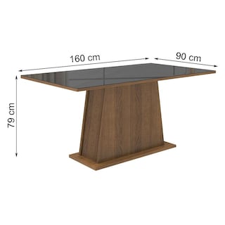Foto 2 | Mesa De Comedor Con Tablero De Cristal Madesa 5364 Mn