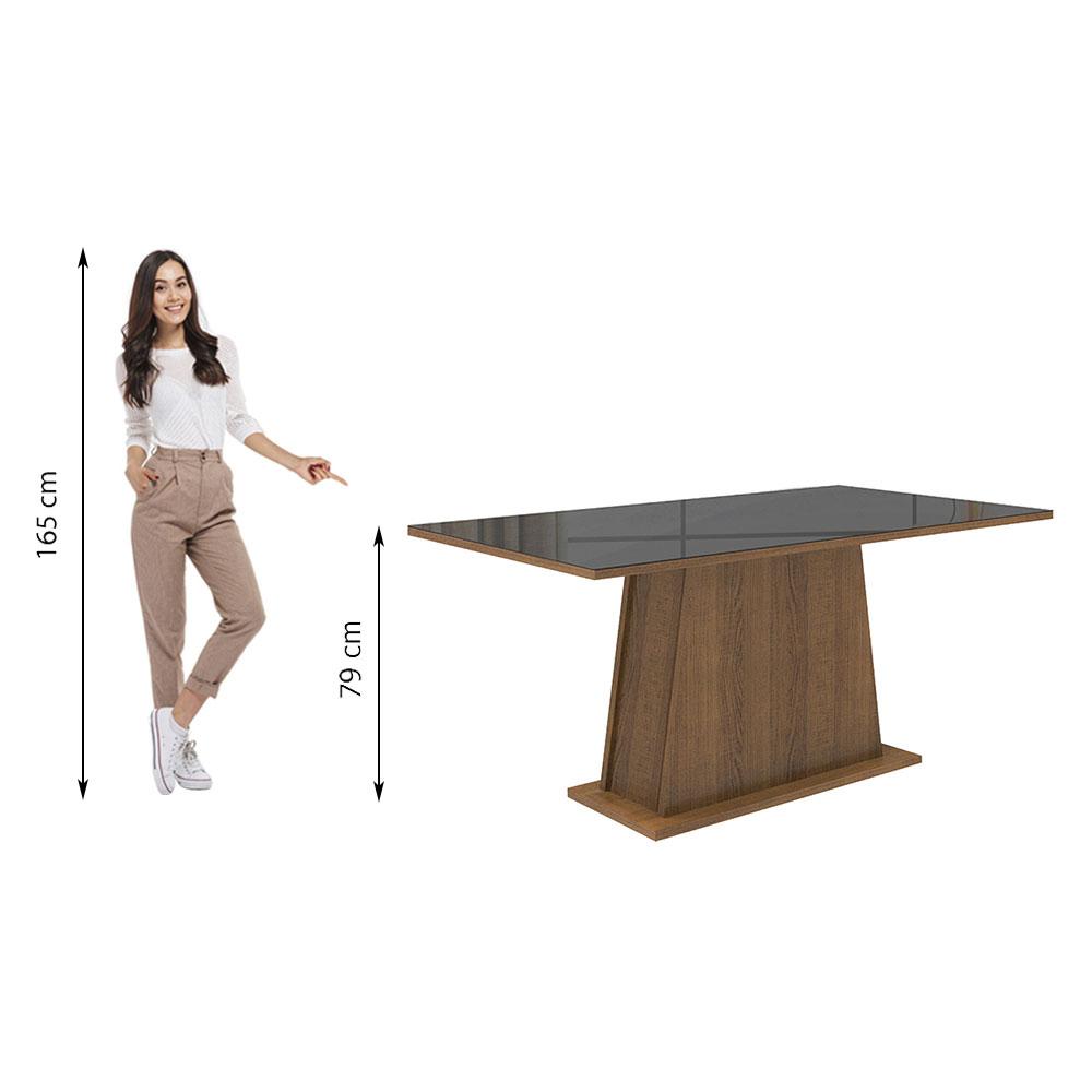 Foto 3 | Mesa De Comedor Con Tablero De Cristal Madesa 5364 Mn