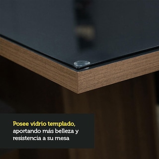 Foto 4 | Mesa De Comedor Con Tablero De Cristal Madesa 5364 Mn