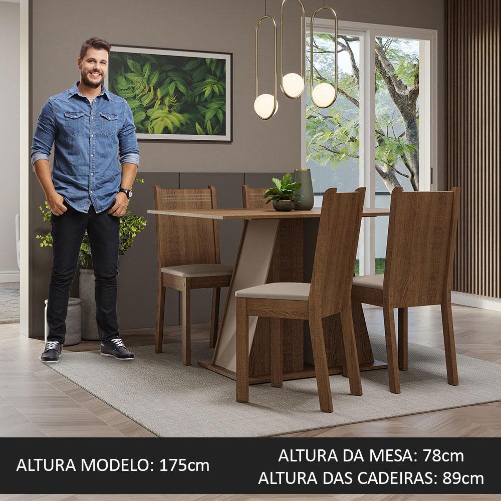 Foto 5 pulgar | Juego De Comedor Mesa Y 4 Sillas Madesa Marilyn Mcb