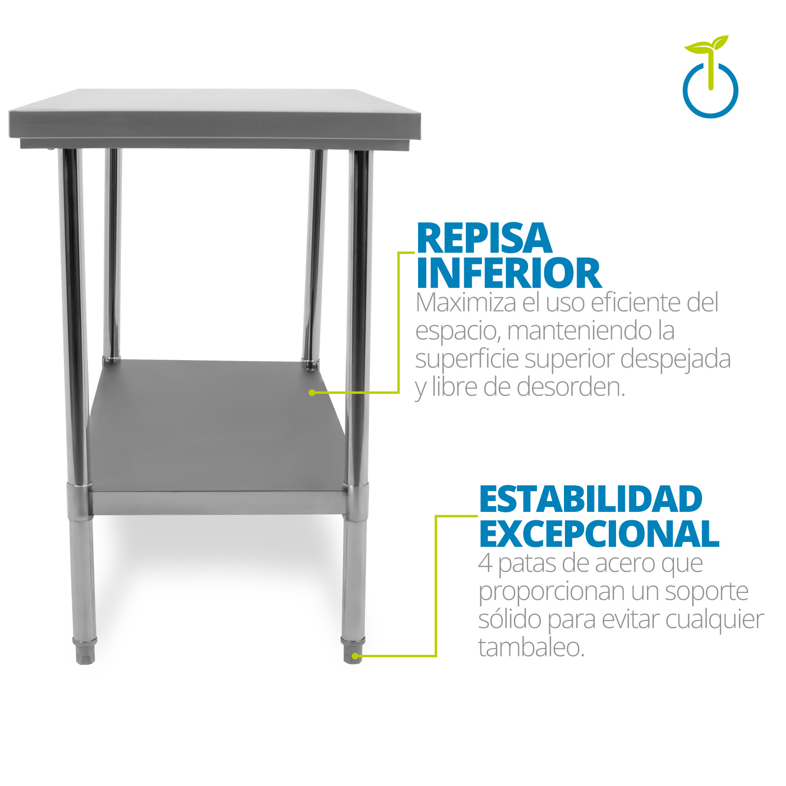 Foto 4 | Mesa de Acero Inoxidable Onof Inox Mediana