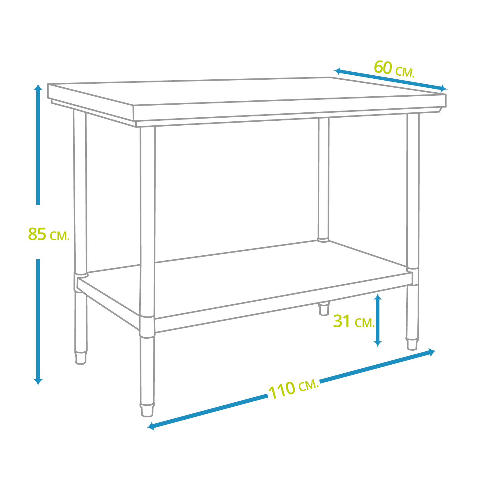 Foto 7 | Mesa de Acero Inoxidable Onof Inox Mediana