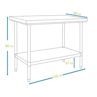 Foto 7 | Mesa de Acero Inoxidable Onof Inox Mediana