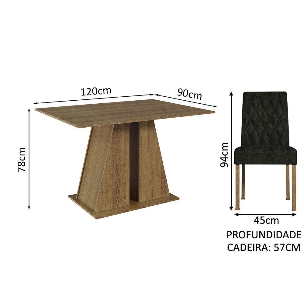 Foto 4 pulgar | Juego De Comedor Mesa Y 4 Sillas Madesa Oxford Gisele Mn