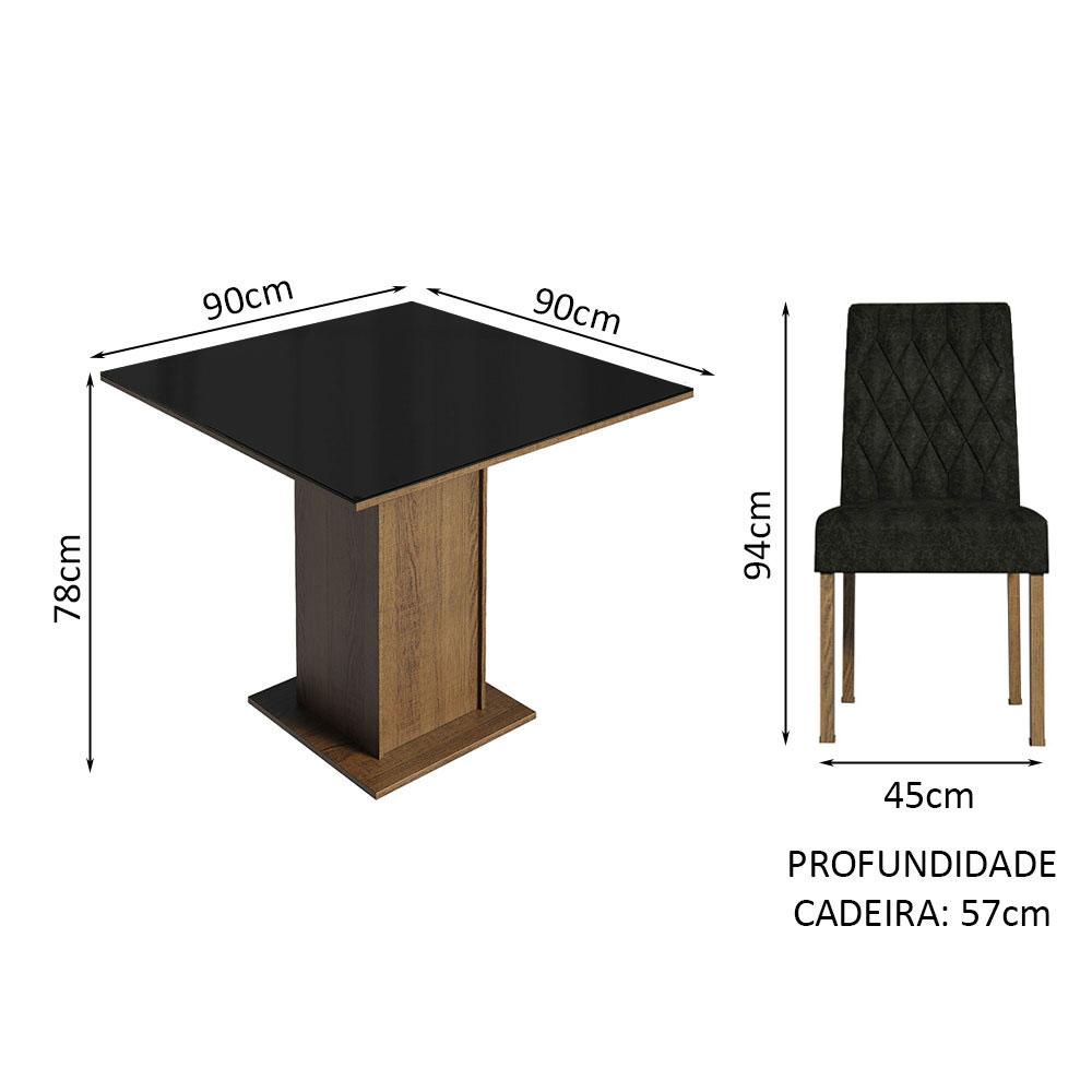 Foto 4 pulgar | Juego De Comedor Mesa Y 4 Sillas Madesa Oxford Anaju Mn