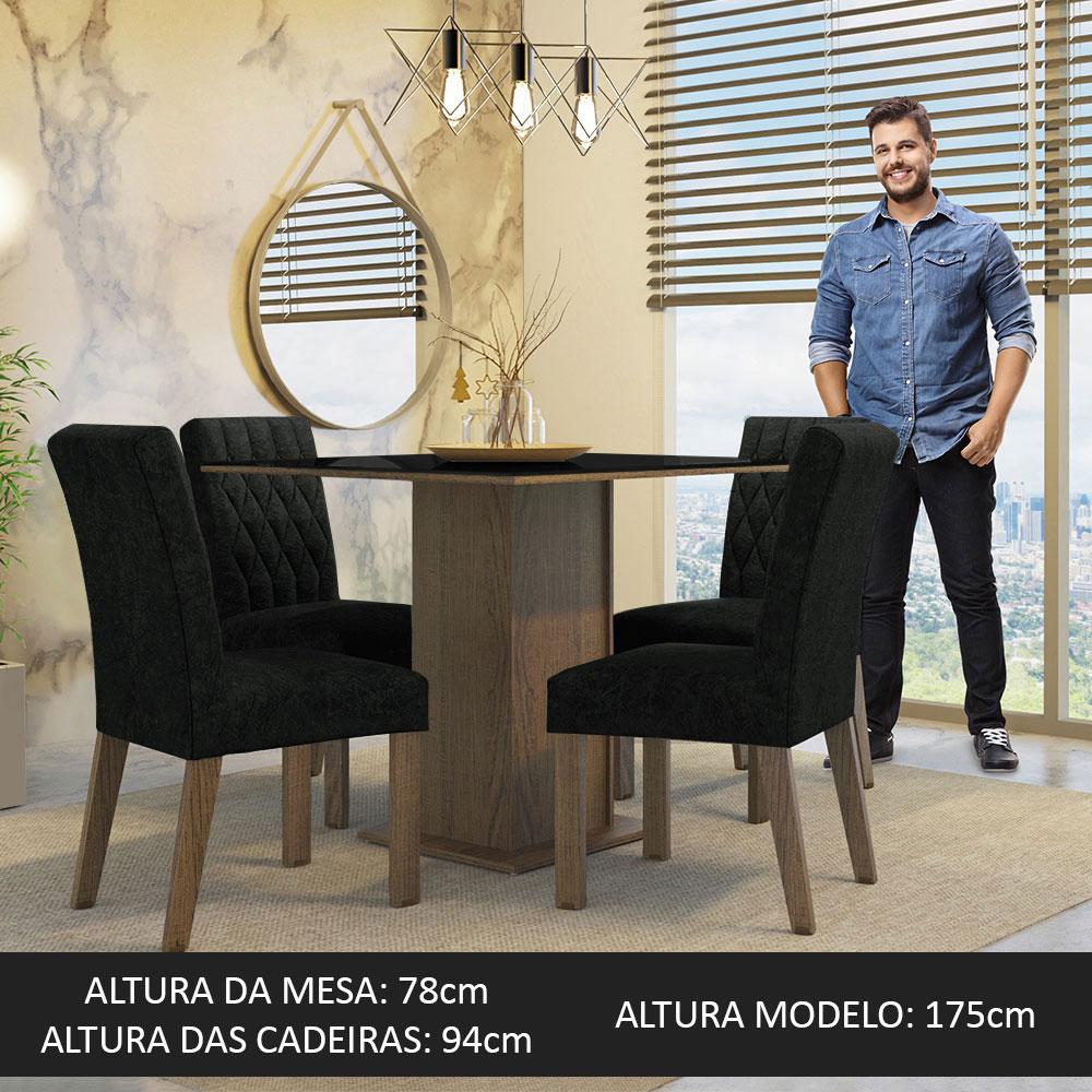 Foto 5 pulgar | Juego De Comedor Mesa Y 4 Sillas Madesa Oxford Anaju Mn