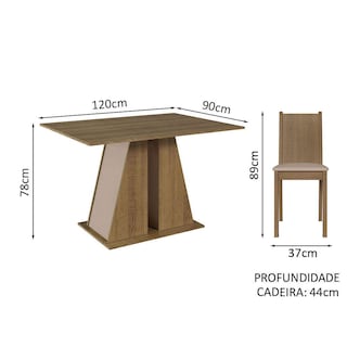 Foto 3 | Juego De Comedor Mesa Y 6 Sillas Madesa Sharon Mcb
