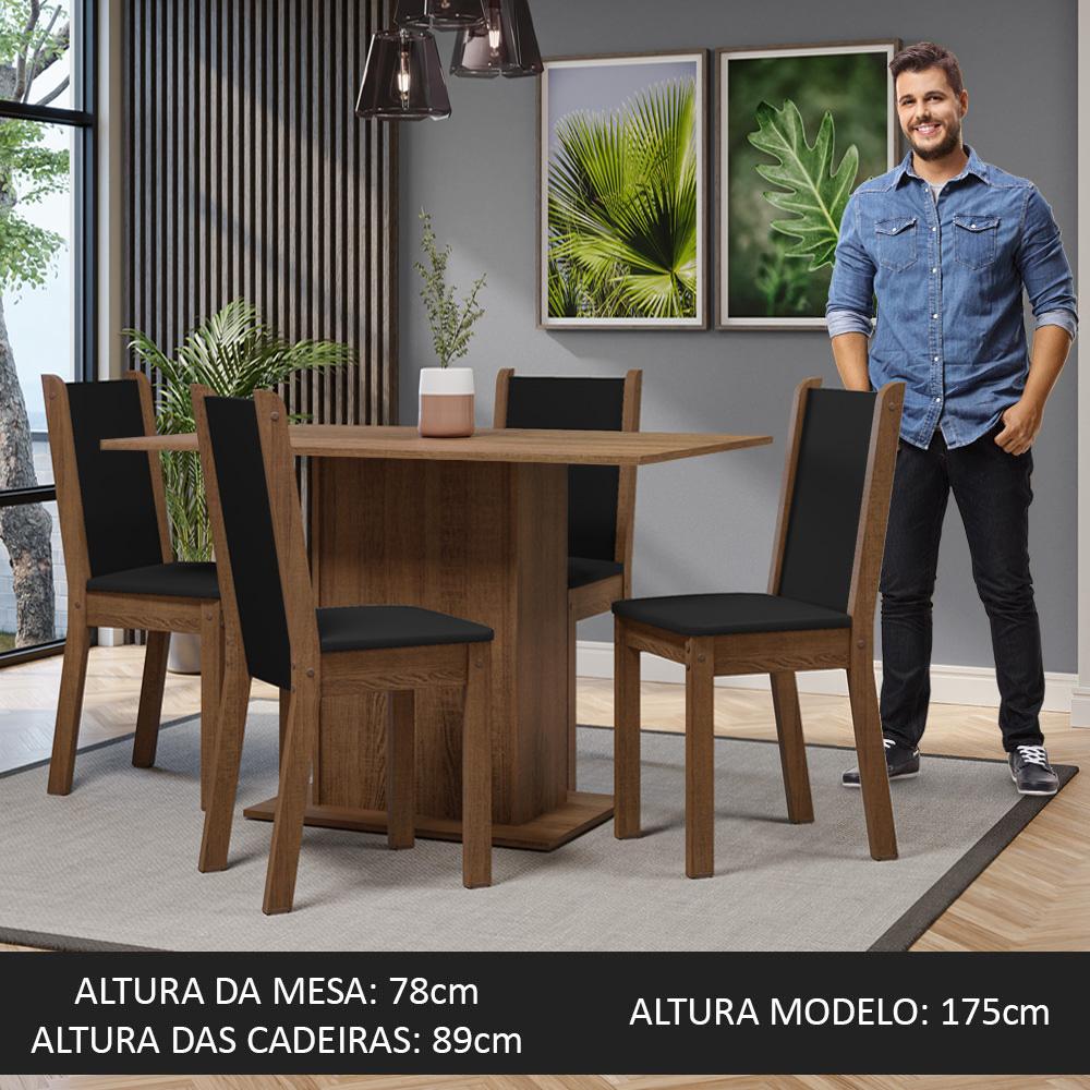 Foto 4 | Juego De Comedor Con Mesa Y 4 Sillas Madesa 5329 Ms