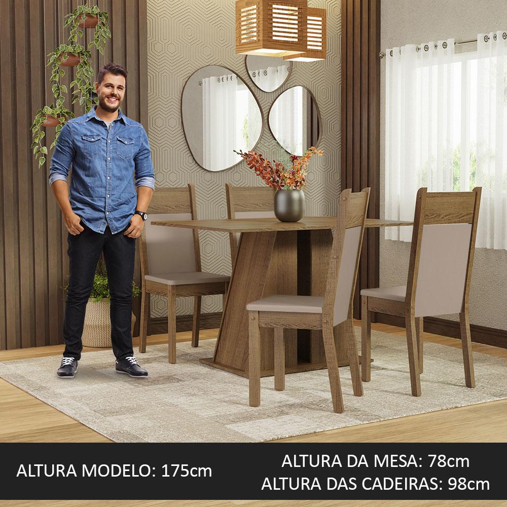 Foto 5 pulgar | Juego De Comedor Mesa Y 4 Sillas Madesa Angel Mb