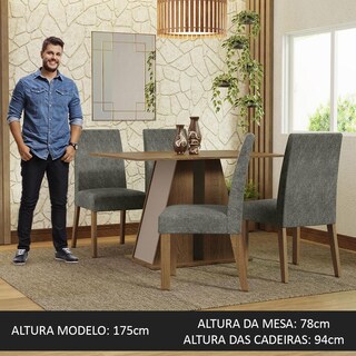 Foto 4 | Juego De Comedor Mesa Y 4 Sillas Madesa Oxford Agnes Mcs